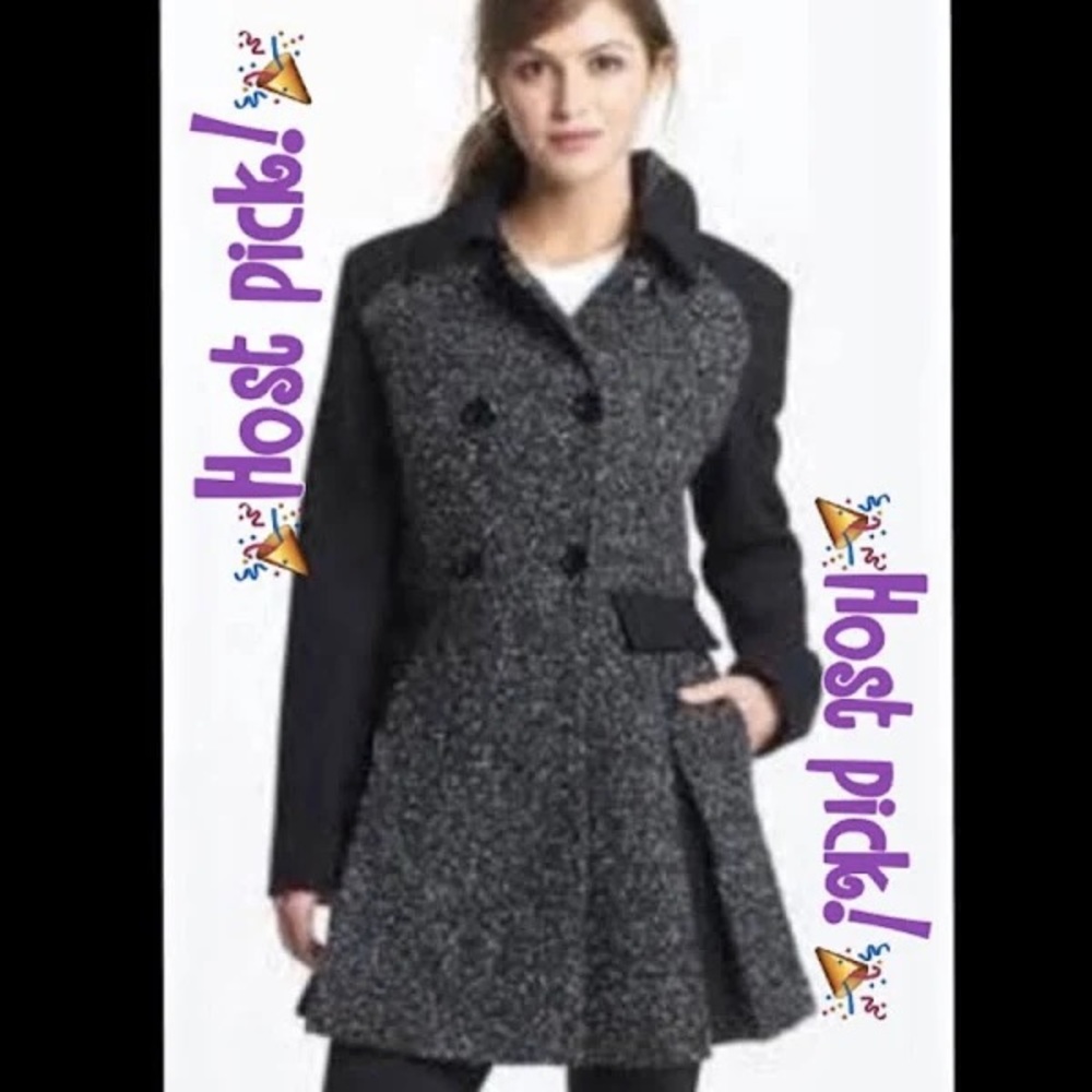 Black and Grey - Black Rivet Peacoat size:M